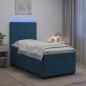 Preview: Boxspringbett mit Matratze mit Kopfteil Blau 90 x 200 cm Samt