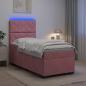 Preview: Boxspringbett mit Matratze mit Kopfteil Rosa 90 x 200 cm Samt