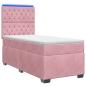 Preview: Boxspringbett mit Matratze mit Kopfteil Rosa 100 x 200 cm Samt