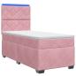 Preview: Boxspringbett mit Matratze mit Kopfteil Rosa 100 x 200 cm Samt