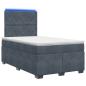 Preview: Boxspringbett mit Matratze Dunkelgrau 120 x 190 cm Samt