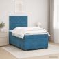 Preview: Boxspringbett mit Matratze mit Kopfteil Blau 120 x 190 cm Samt