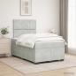 Preview: Boxspringbett mit Matratze Hellgrau 120 x 190 cm Samt
