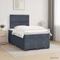 Preview: Boxspringbett mit Matratze Dunkelgrau 120 x 190 cm Samt