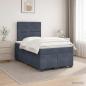 Preview: Boxspringbett mit Matratze Dunkelgrau 120 x 200 cm Samt