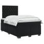 Preview: Boxspringbett mit Matratze Schwarz 120 x 200 cm Samt