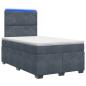 Preview: Boxspringbett mit Matratze Dunkelgrau 120 x 200 cm Samt
