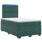 Preview: Boxspringbett mit Matratze Dunkelgrün 120 x 200 cm Samt