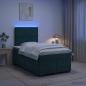 Preview: Boxspringbett mit Matratze Dunkelgrün 120 x 200 cm Samt