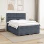 Preview: Boxspringbett mit Matratze Dunkelgrau 140 x 190 cm Samt