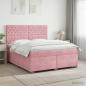 Preview: ARDEBO.de - Boxspringbett mit Matratze mit Kopfteil Rosa 140 x 200 cm Samt
