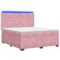 Preview: Boxspringbett mit Matratze mit Kopfteil Rosa 140 x 200 cm Samt