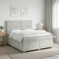 Preview: Boxspringbett mit Matratze Hellgrau 140 x 200 cm Samt