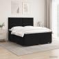 Preview: Boxspringbett mit Matratze Schwarz 140 x 200 cm Samt