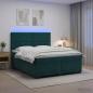 Preview: Boxspringbett mit Matratze Dunkelgrün 140 x 200 cm Samt