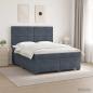 Preview: Boxspringbett mit Matratze Dunkelgrau 160 x 200 cm Samt