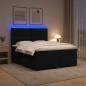 Preview: ARDEBO.de - Boxspringbett mit Matratze Schwarz 160 x 200 cm Samt