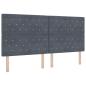 Preview: Boxspringbett mit Matratze Dunkelgrau 200 x 200 cm Samt