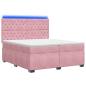 Preview: Boxspringbett mit Matratze mit Kopfteil Rosa 200 x 200 cm Samt