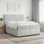 Preview: Boxspringbett mit Matratze Hellgrau 200 x 200 cm Samt