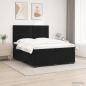 Preview: Boxspringbett mit Matratze Schwarz 200 x 200 cm Samt