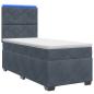 Preview: Boxspringbett mit Matratze und LED Dunkelgrau 90 x 190 cm Samt