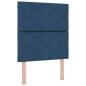 Preview: Boxspringbett mit Matratze mit Kopfteil Blau 80 x 200 cm Stoff