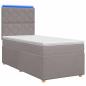Preview: Boxspringbett mit Matratze mit Kopfteil Taupe 90 x 200 cm Stoff