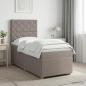 Preview: ARDEBO.de - Boxspringbett mit Matratze Taupe 100 x 200 cm Stoff