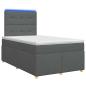Preview: Boxspringbett mit Matratze Dunkelgrau 120 x 190 cm Stoff