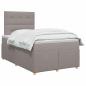 Preview: Boxspringbett mit Matratze Taupe 120 x 190 cm Stoff