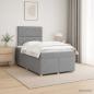 Preview: Boxspringbett mit Matratze Hellgrau 120 x 190 cm Stoff
