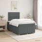 Preview: Boxspringbett mit Matratze Dunkelgrau 120 x 190 cm Stoff