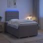Preview: ARDEBO.de - Boxspringbett mit Matratze Taupe 120 x 190 cm Stoff