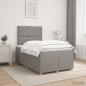 Preview: Boxspringbett mit Matratze Taupe 120 x 190 cm Stoff