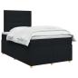 Preview: Boxspringbett mit Matratze Schwarz 120 x 200 cm Stoff