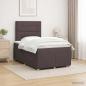 Preview: Boxspringbett mit Matratze Dunkelbraun 120 x 200 cm Stoff