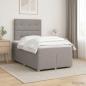 Preview: ARDEBO.de - Boxspringbett mit Matratze Taupe 120 x 200 cm Stoff