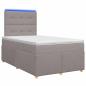 Preview: Boxspringbett mit Matratze Taupe 120 x 200 cm Stoff