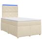 Preview: Boxspringbett mit Matratze Creme 120 x 200 cm Stoff