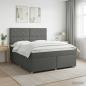 Preview: Boxspringbett mit Matratze Dunkelgrau 140 x 190 cm Stoff