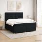Preview: ARDEBO.de - Boxspringbett mit Matratze Schwarz 160 x 200 cm Stoff