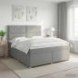 Preview: Boxspringbett mit Matratze Hellgrau 160 x 200 cm Stoff