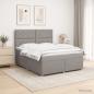 Preview: Boxspringbett mit Matratze Taupe 160 x 200 cm Stoff
