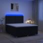 Preview: ARDEBO.de - Boxspringbett mit Matratze Schwarz 180 x 200 cm Stoff