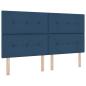 Preview: Boxspringbett mit Matratze mit Kopfteil Blau 180 x 200 cm Stoff