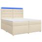 Preview: Boxspringbett mit Matratze Creme 200 x 200 cm Stoff