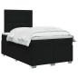 Preview: LED Boxspringbett mit Matratze Schwarz 120 x 190 cm Stoff