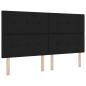 Preview: LED Boxspringbett mit Matratze Schwarz 180 x 200 cm Stoff