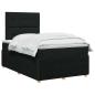 Preview: LED Boxspringbett mit Matratze Schwarz 120 x 190 cm Stoff